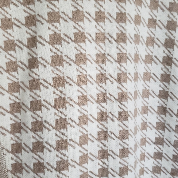 Worth New York Sweater Dress Tan Wool Blend Lagen Size 12 Cream Tan Maxi - Picture 7 of 11